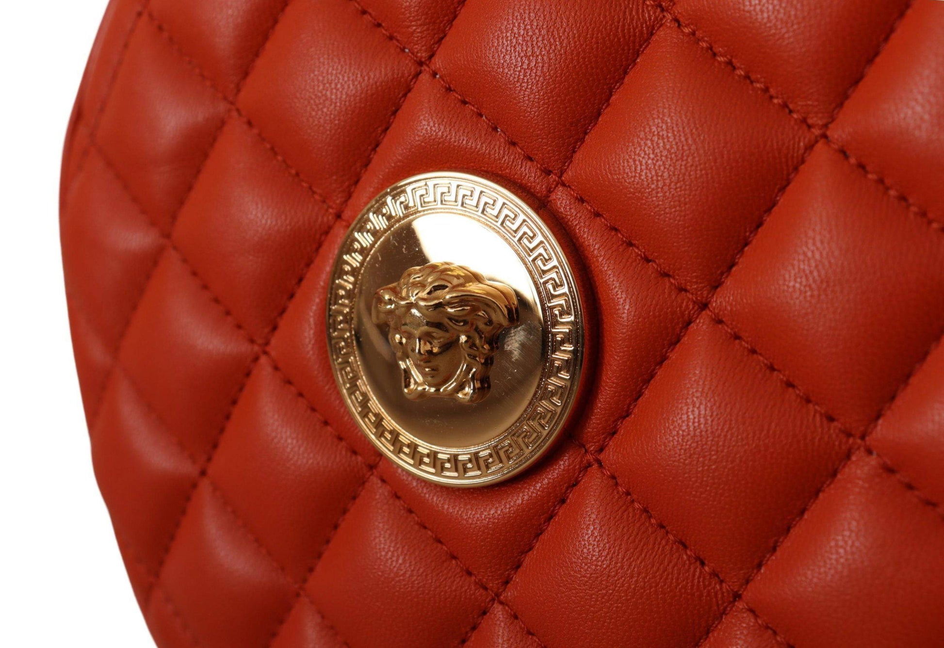 Versace Elegant Round Nappa Leather Crossbody Bag - ACCEXO