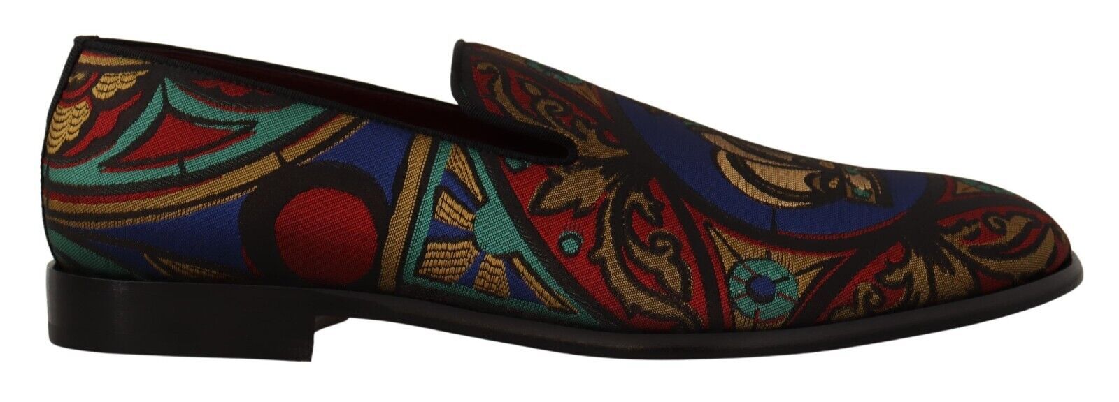 Dolce & Gabbana Multicolor Jacquard Slide-On Loafer Slippers - ACCEXO