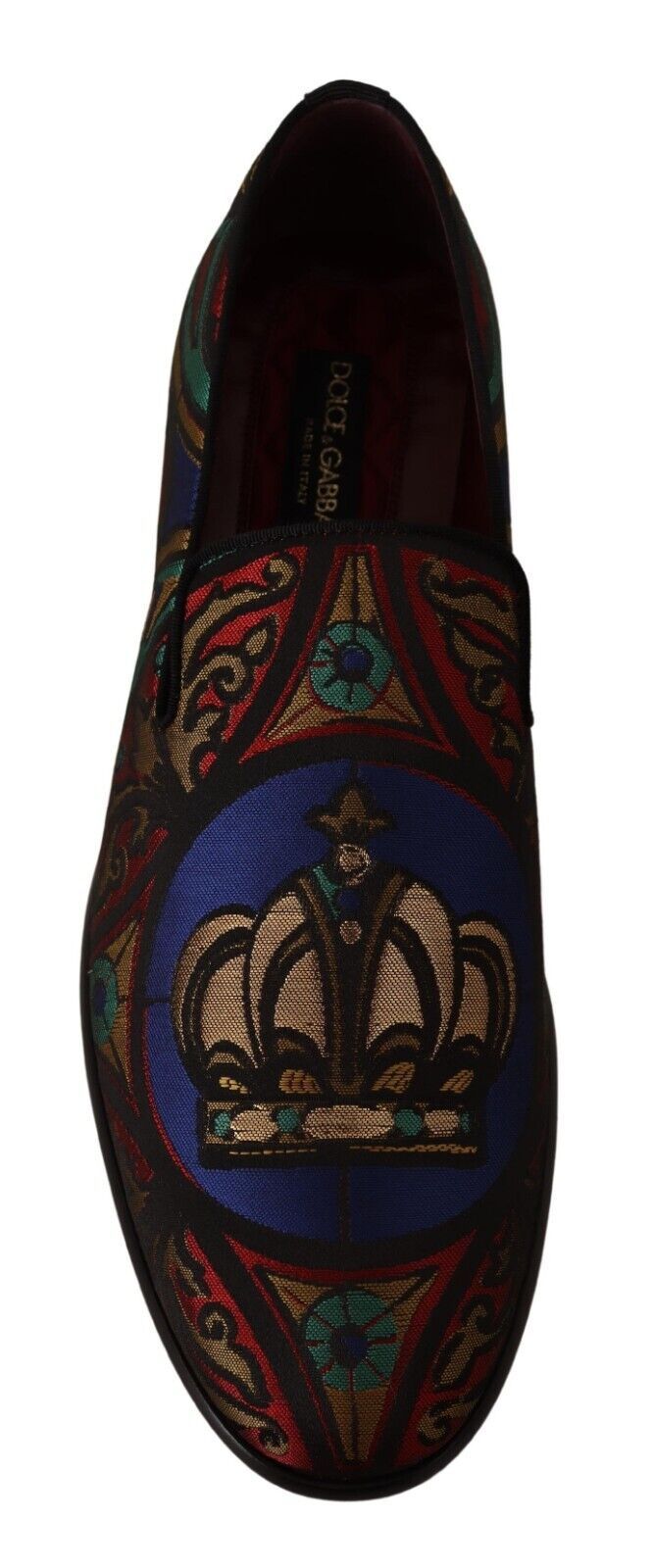 Dolce & Gabbana Multicolor Jacquard Slide-On Loafer Slippers - ACCEXO
