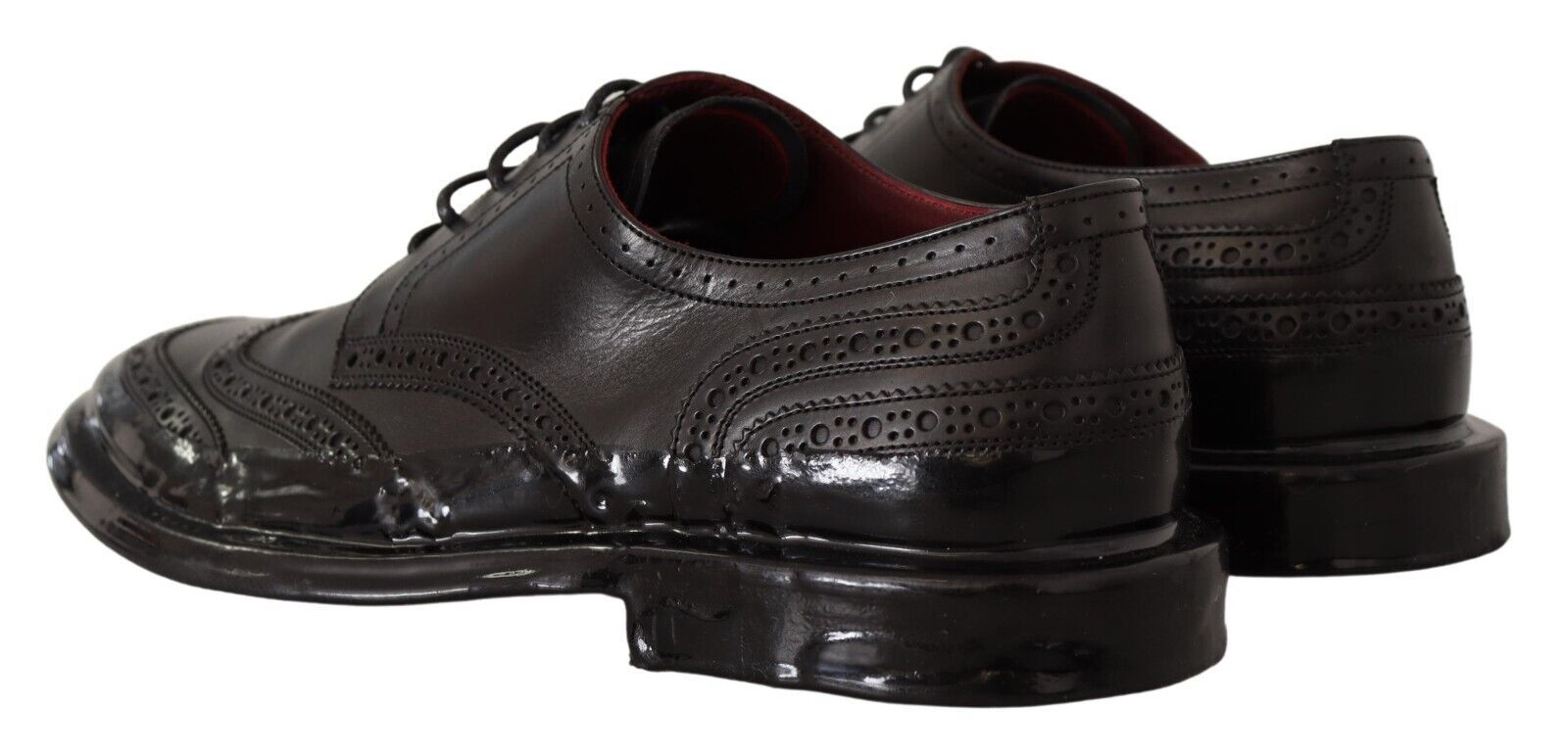 Dolce & Gabbana Elegant Calfskin Derby Oxford Wingtips - ACCEXO