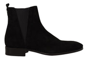 Dolce & Gabbana Elegant Suede Leather Chelsea Boots - ACCEXO