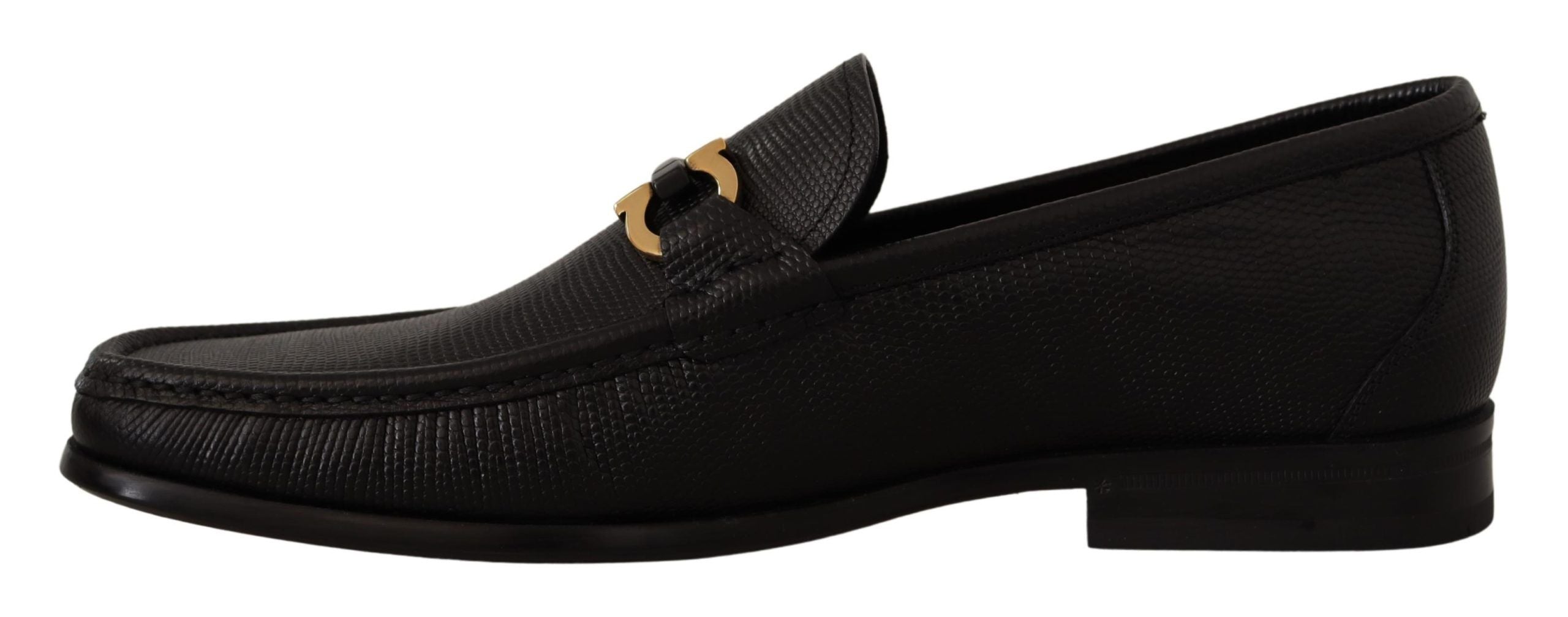 Salvatore Ferragamo Elegant Black Calf Leather Loafers - ACCEXO