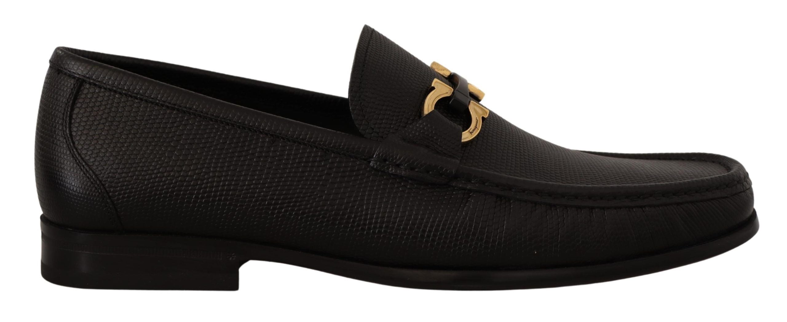 Salvatore Ferragamo Elegant Black Calf Leather Loafers - ACCEXO