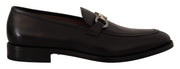 Salvatore Ferragamo Suave Black Leather Gancio Bit Loafers - ACCEXO