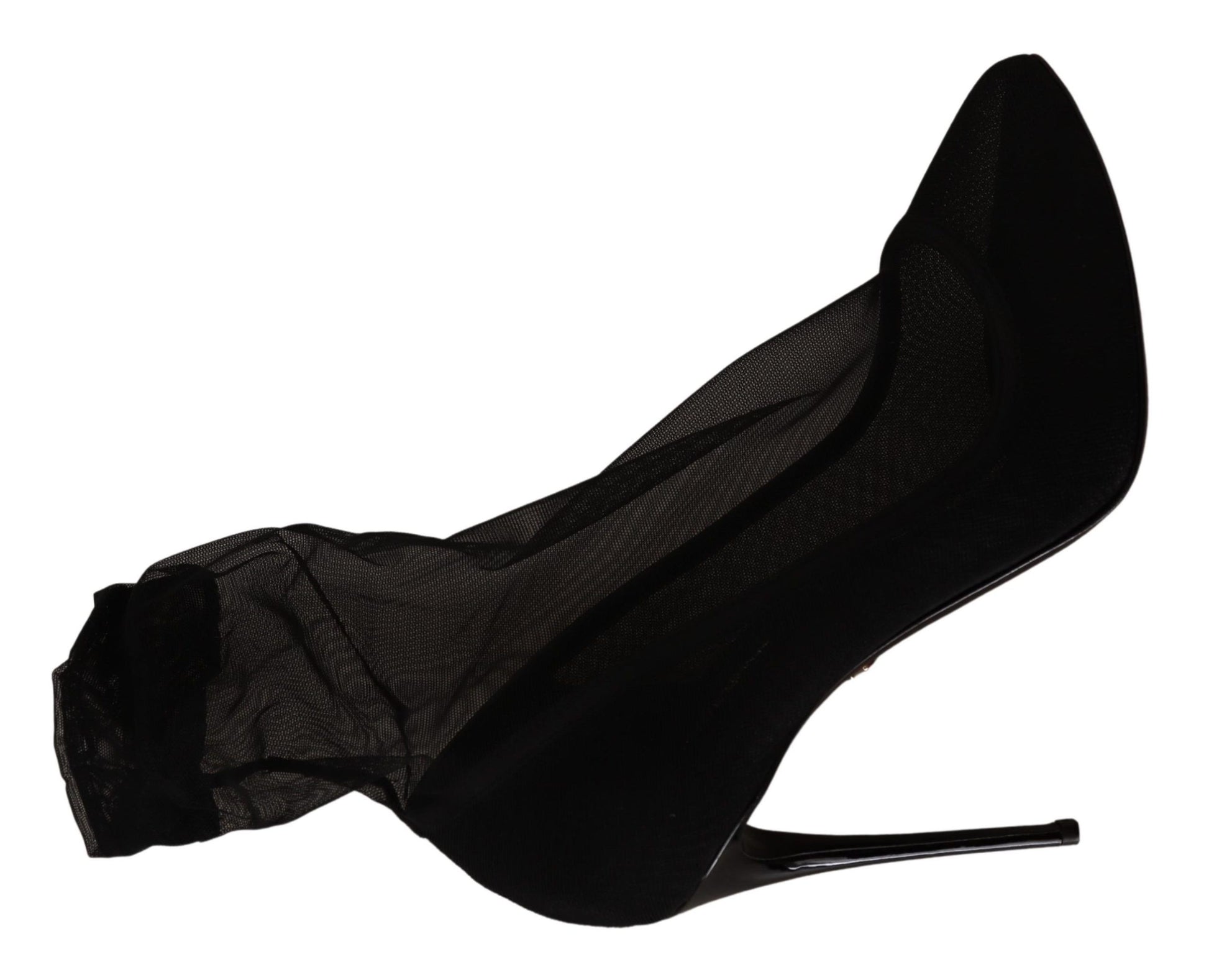 Dolce & Gabbana Elegant Black Stretch Socks Boots - ACCEXO