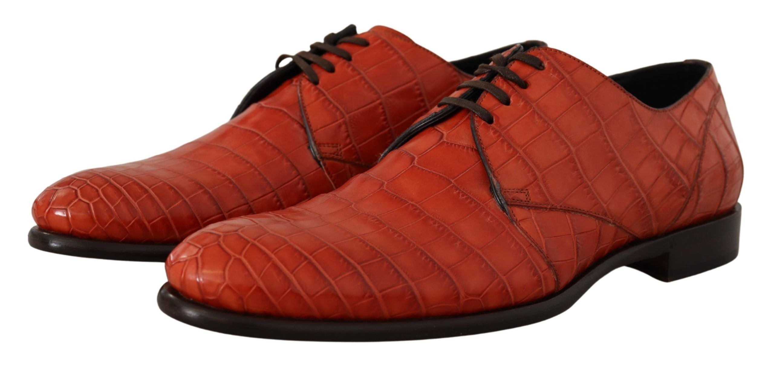 Dolce & Gabbana Orange Exotic Leather Dress Derby Shoes Secondary image