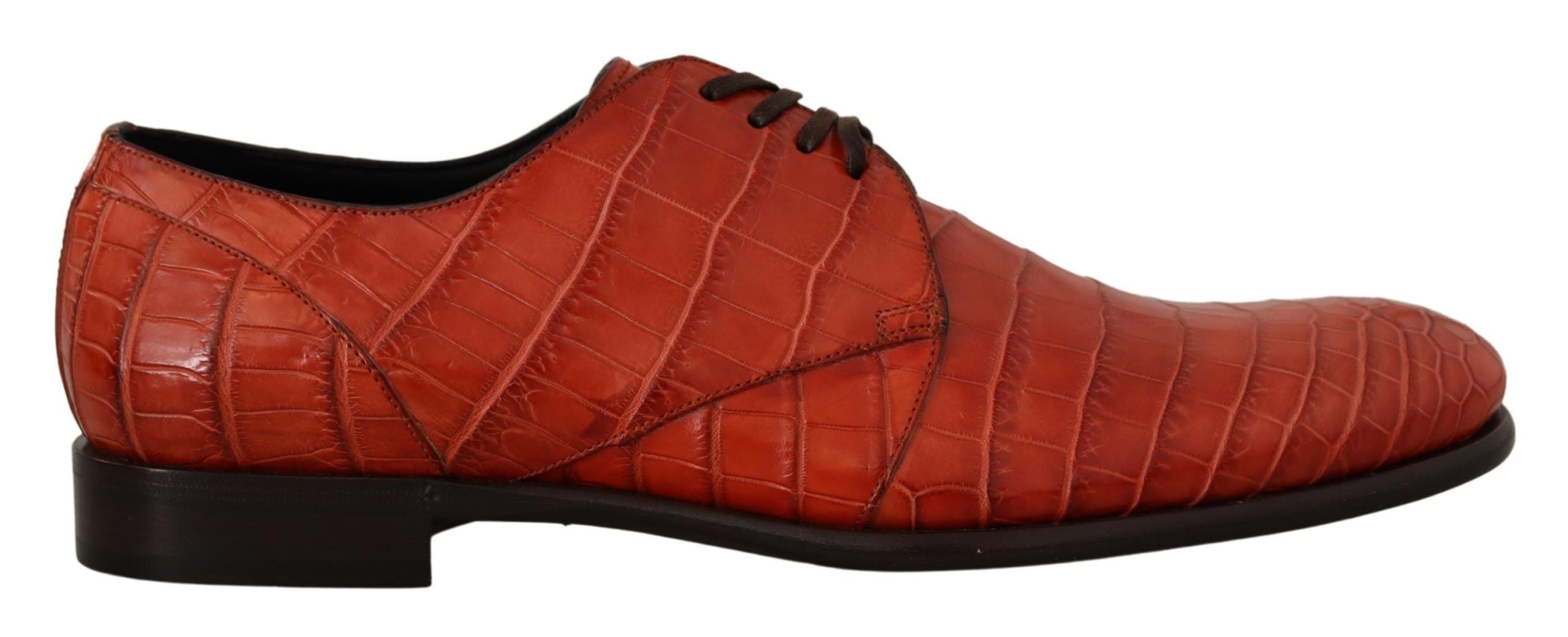 Dolce & Gabbana Exquisite Exotic Croc Leather Lace-Up Dress Shoes - ACCEXO