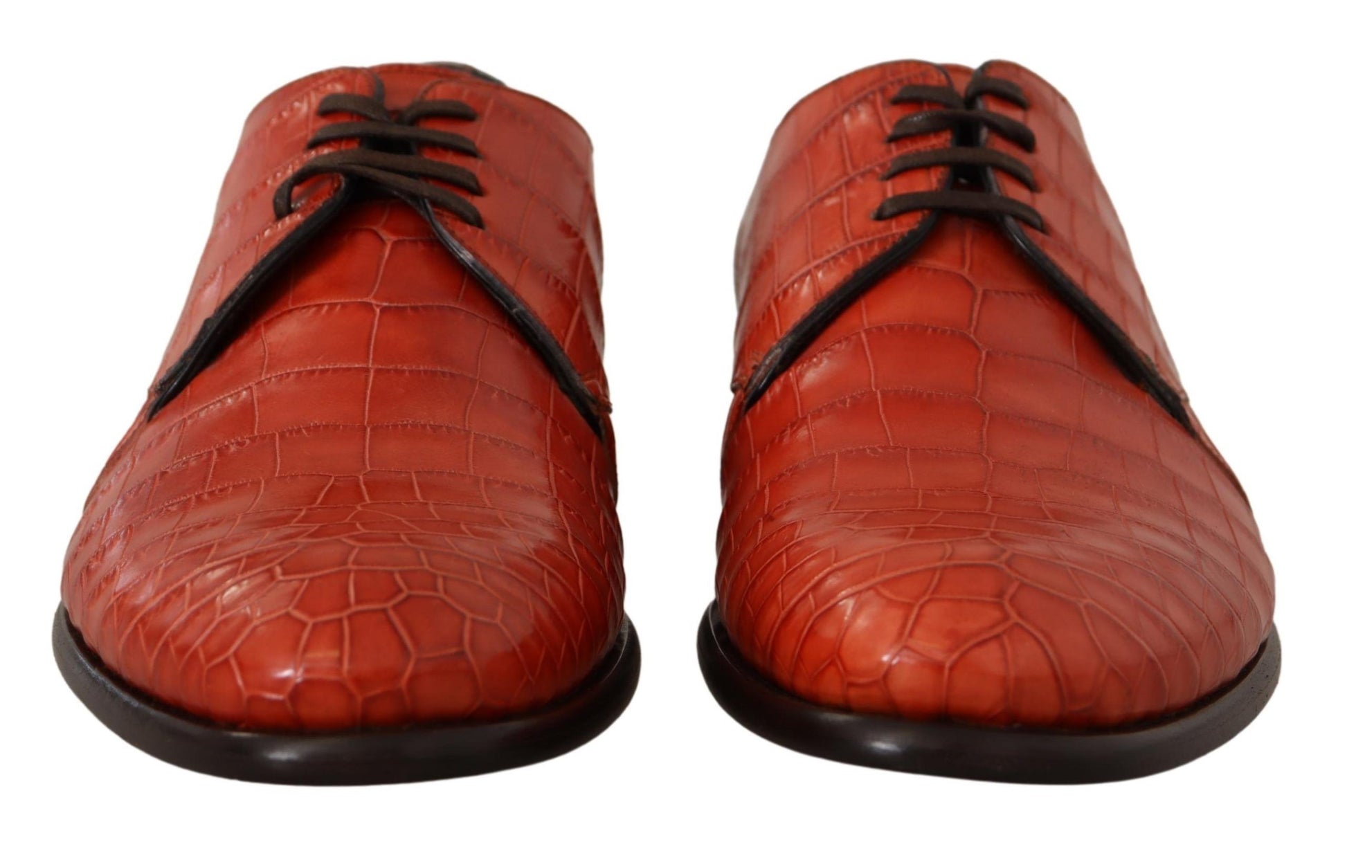 Dolce & Gabbana Exquisite Exotic Croc Leather Lace-Up Dress Shoes - ACCEXO