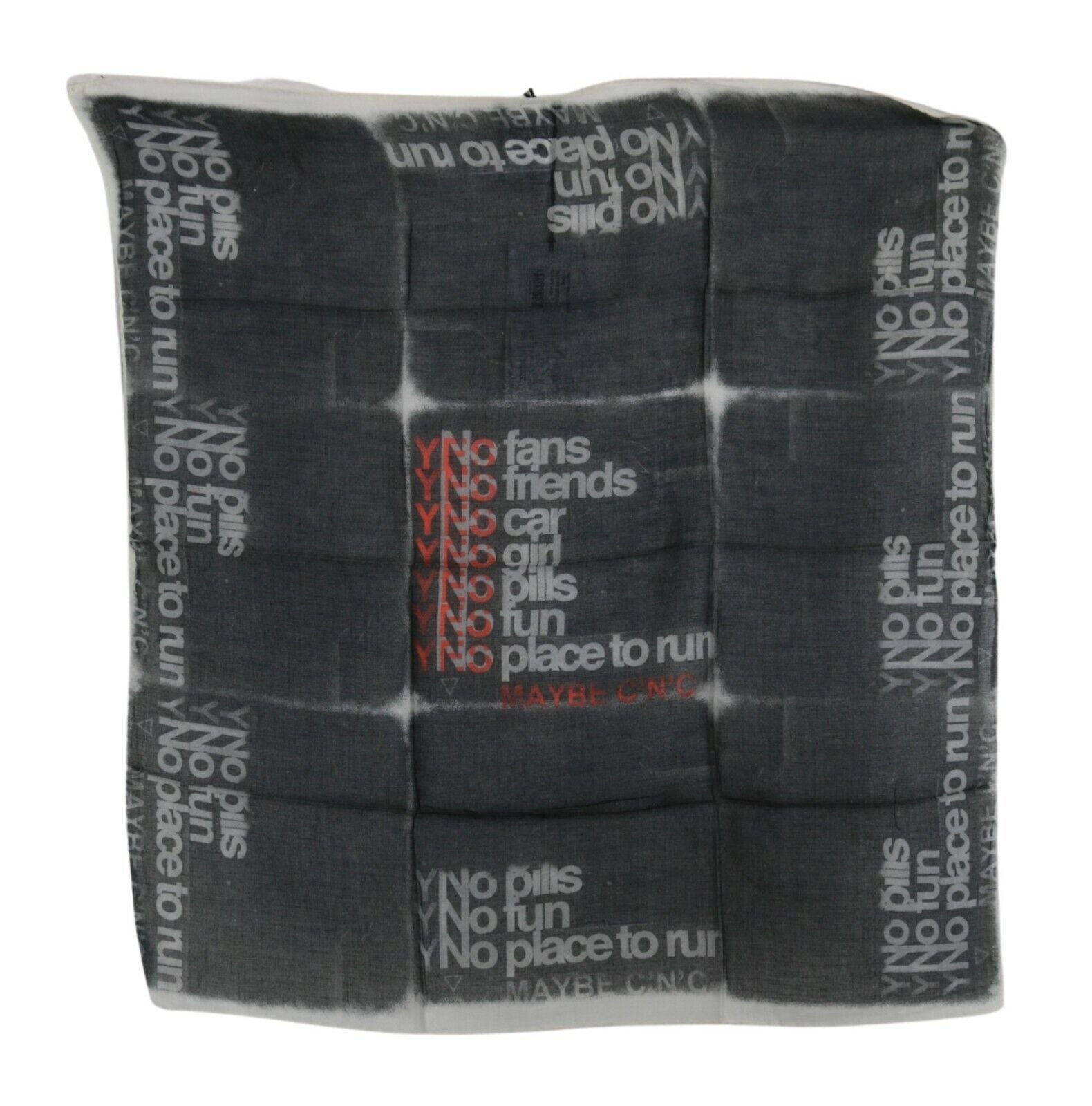 Costume National Monochrome Wool-Blend Scarf Bandana - ACCEXO