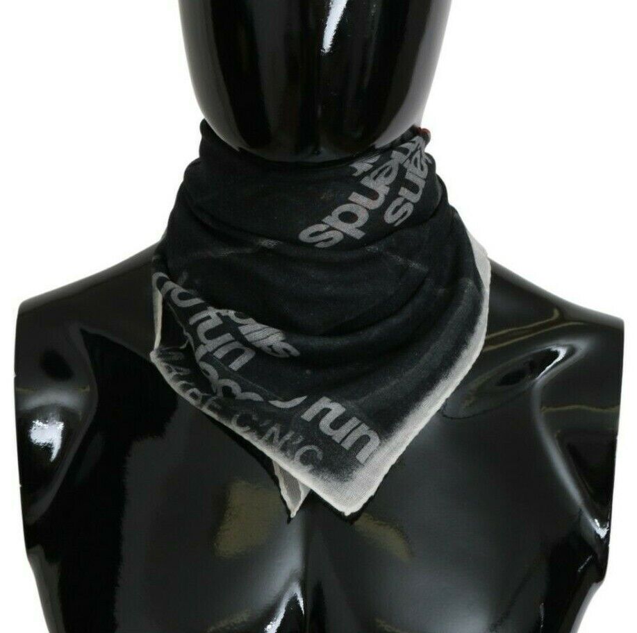 Costume National Monochrome Wool-Blend Scarf Bandana - ACCEXO