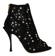 Dolce & Gabbana Embellished Crystal Short Boots - ACCEXO