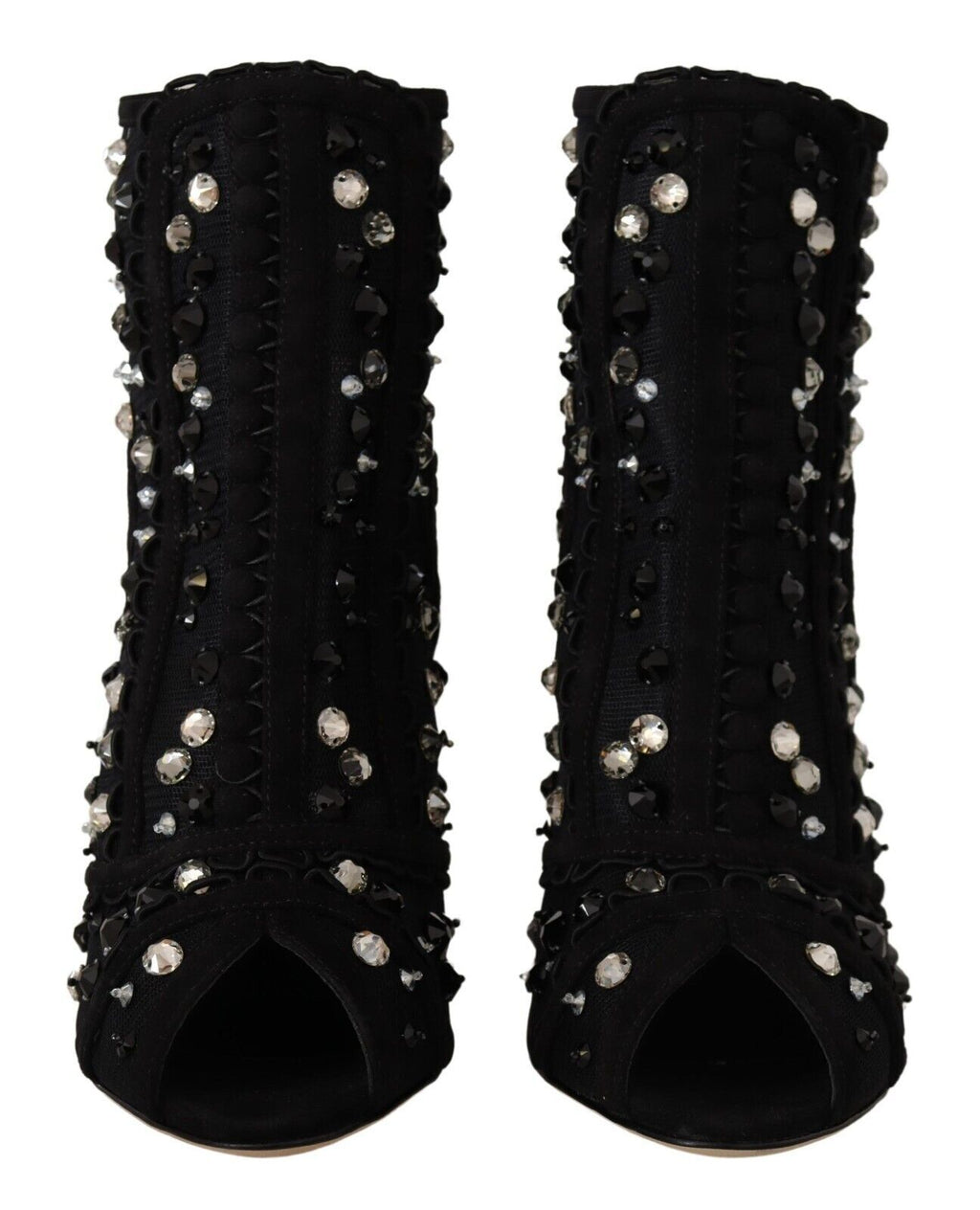 Dolce & Gabbana Embellished Crystal Short Boots - ACCEXO