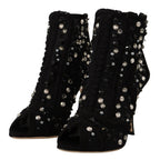 Dolce & Gabbana Embellished Crystal Short Boots - ACCEXO