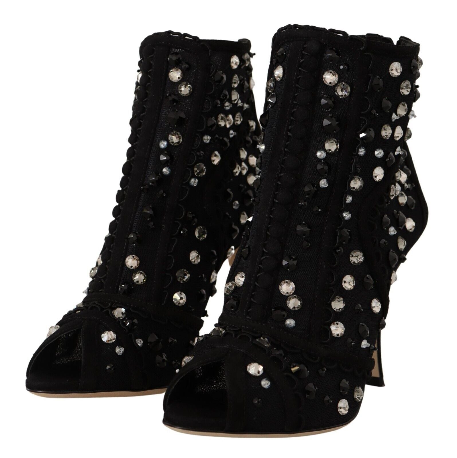 Dolce & Gabbana Embellished Crystal Short Boots - ACCEXO
