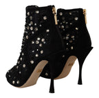 Dolce & Gabbana Embellished Crystal Short Boots - ACCEXO