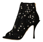 Dolce & Gabbana Embellished Crystal Short Boots - ACCEXO