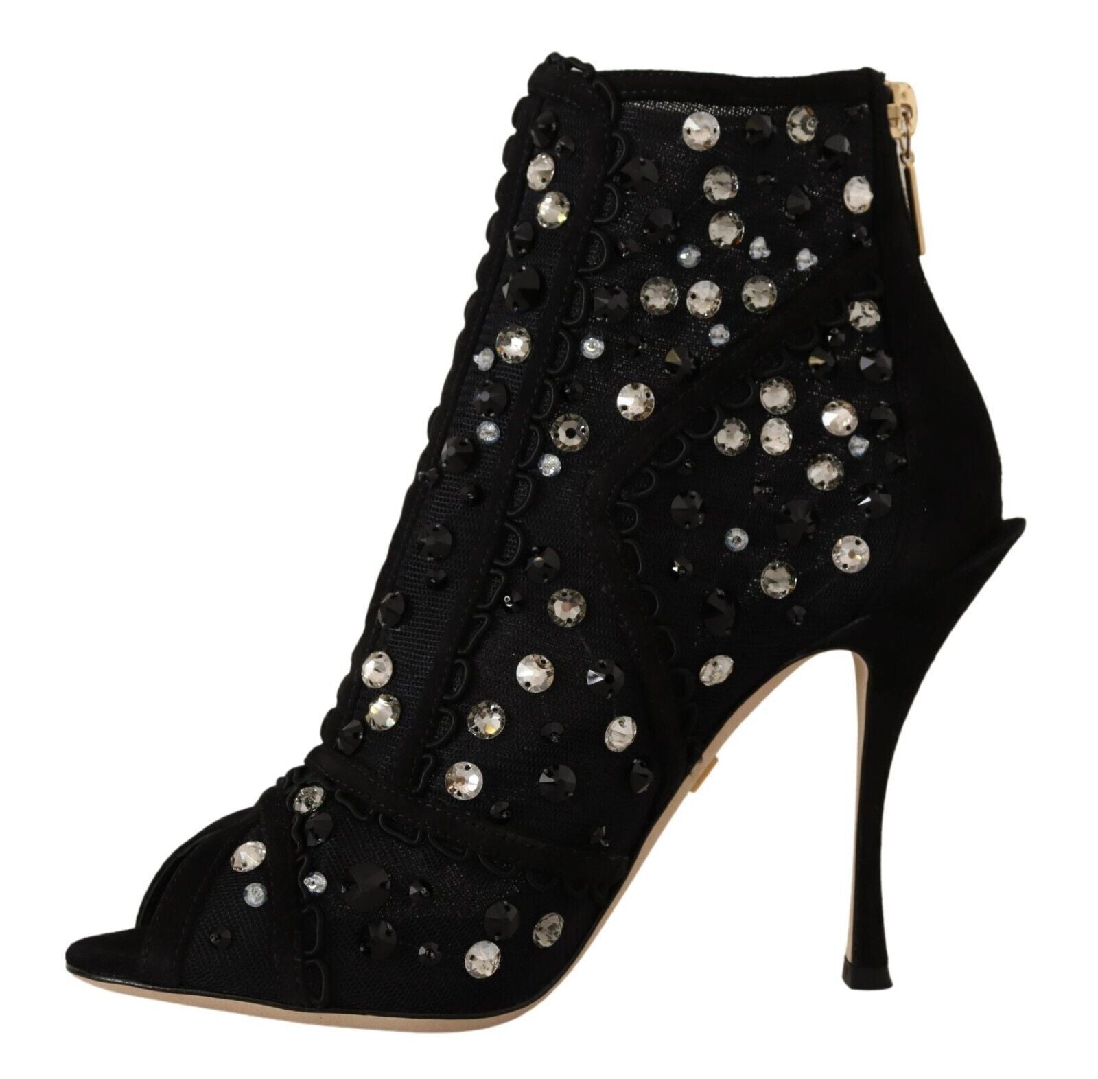 Dolce & Gabbana Embellished Crystal Short Boots - ACCEXO