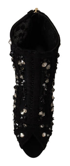 Dolce & Gabbana Embellished Crystal Short Boots - ACCEXO