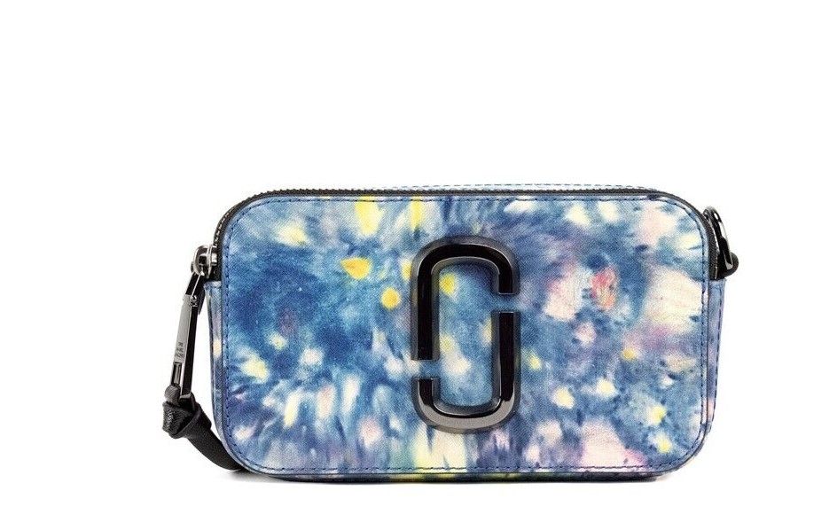 Marc Jacobs The Snapshot bag Watercolor Blue Printed Leather Shoulder Bag Purse - ACCEXO