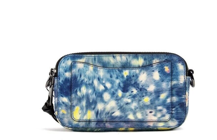 Marc Jacobs The Snapshot bag Watercolor Blue Printed Leather Shoulder Bag Purse - ACCEXO