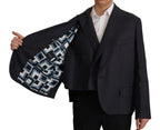 Dolce & Gabbana Sleek Double Breasted Navy Linen Blazer - ACCEXO