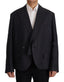 Dolce & Gabbana Sleek Double Breasted Navy Linen Blazer - ACCEXO