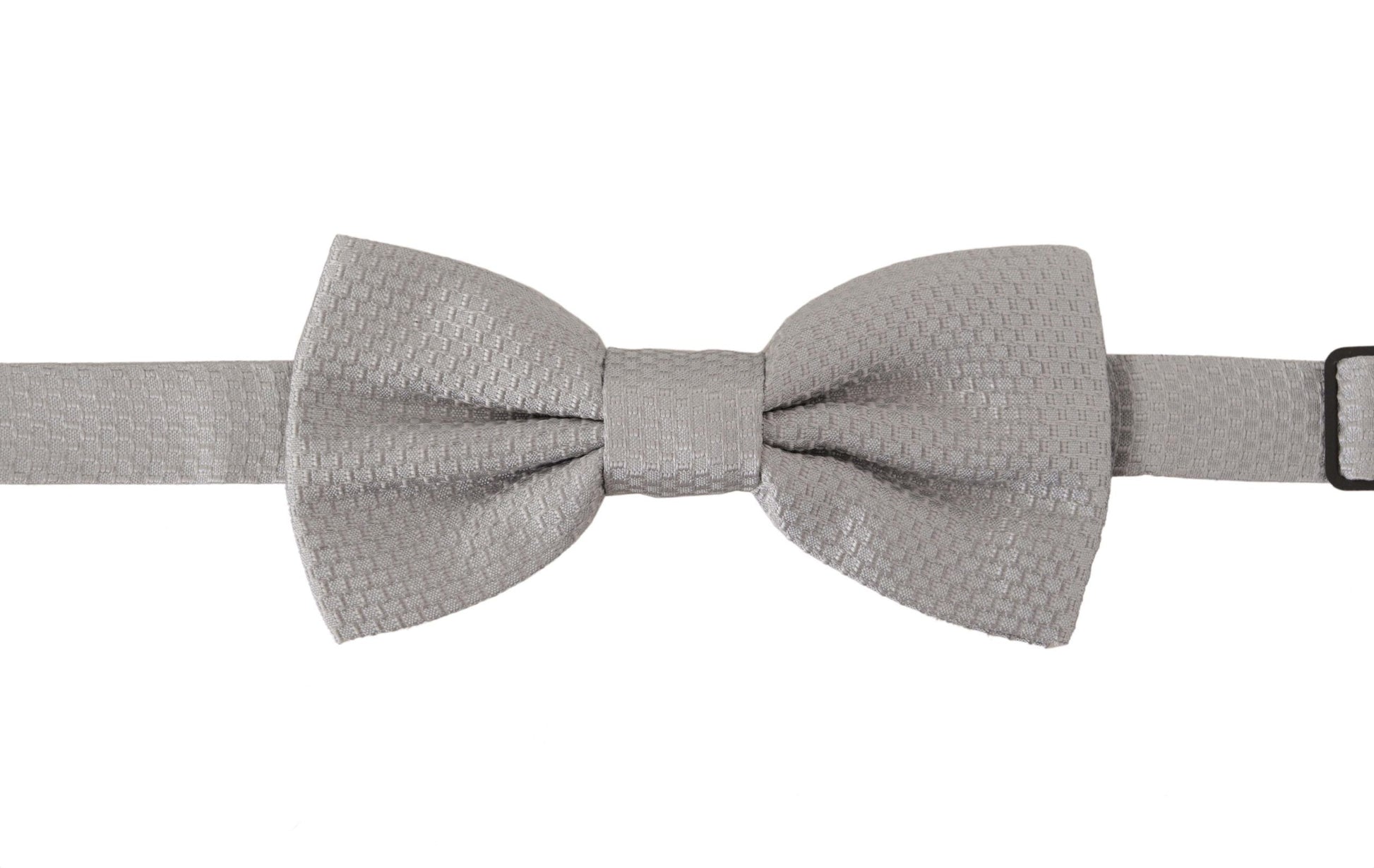 Dolce & Gabbana Chic Gray Silk Bow Tie - ACCEXO