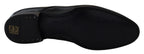 Dolce & Gabbana Elegant Black Leather Derby Shoes - ACCEXO