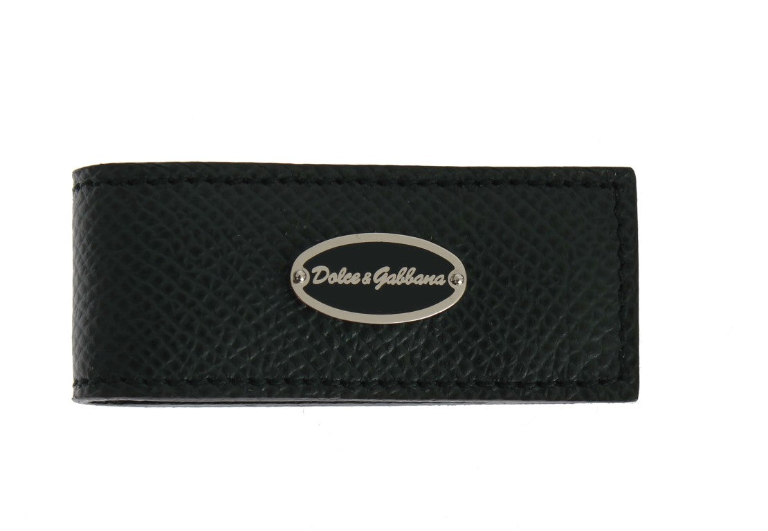Dolce & Gabbana Green Leather Magnet Money Clip - ACCEXO