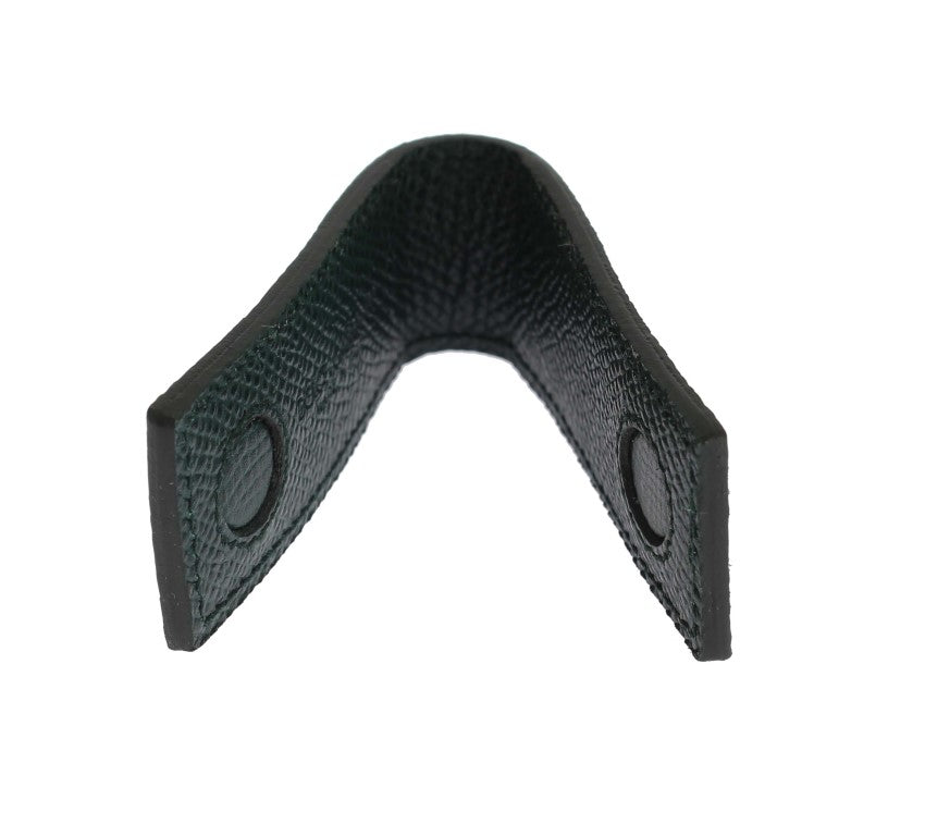 Dolce & Gabbana Green Leather Magnet Money Clip - ACCEXO