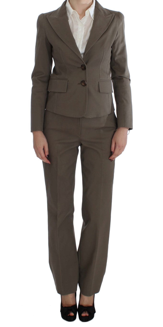 BENCIVENGA Beige Wool-Cotton Suit Set Chic Elegance - ACCEXO