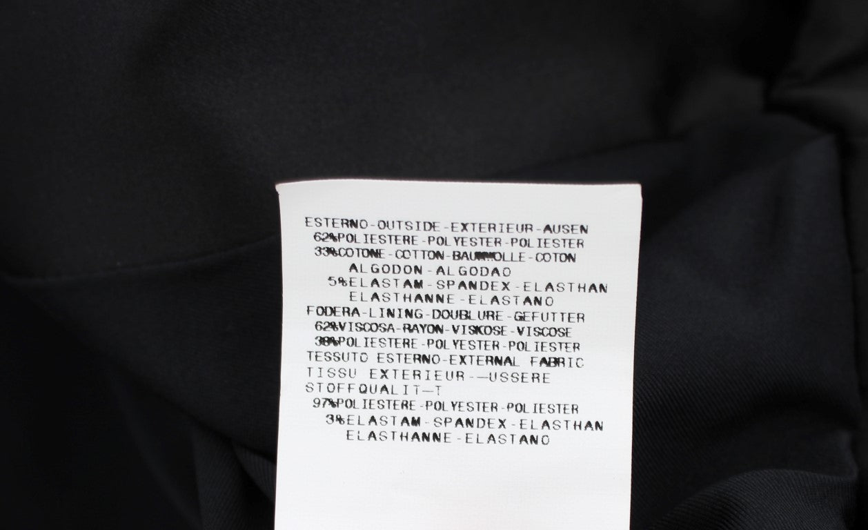 Exte Black Stretch Single Breasted Blazer Jacket - ACCEXO