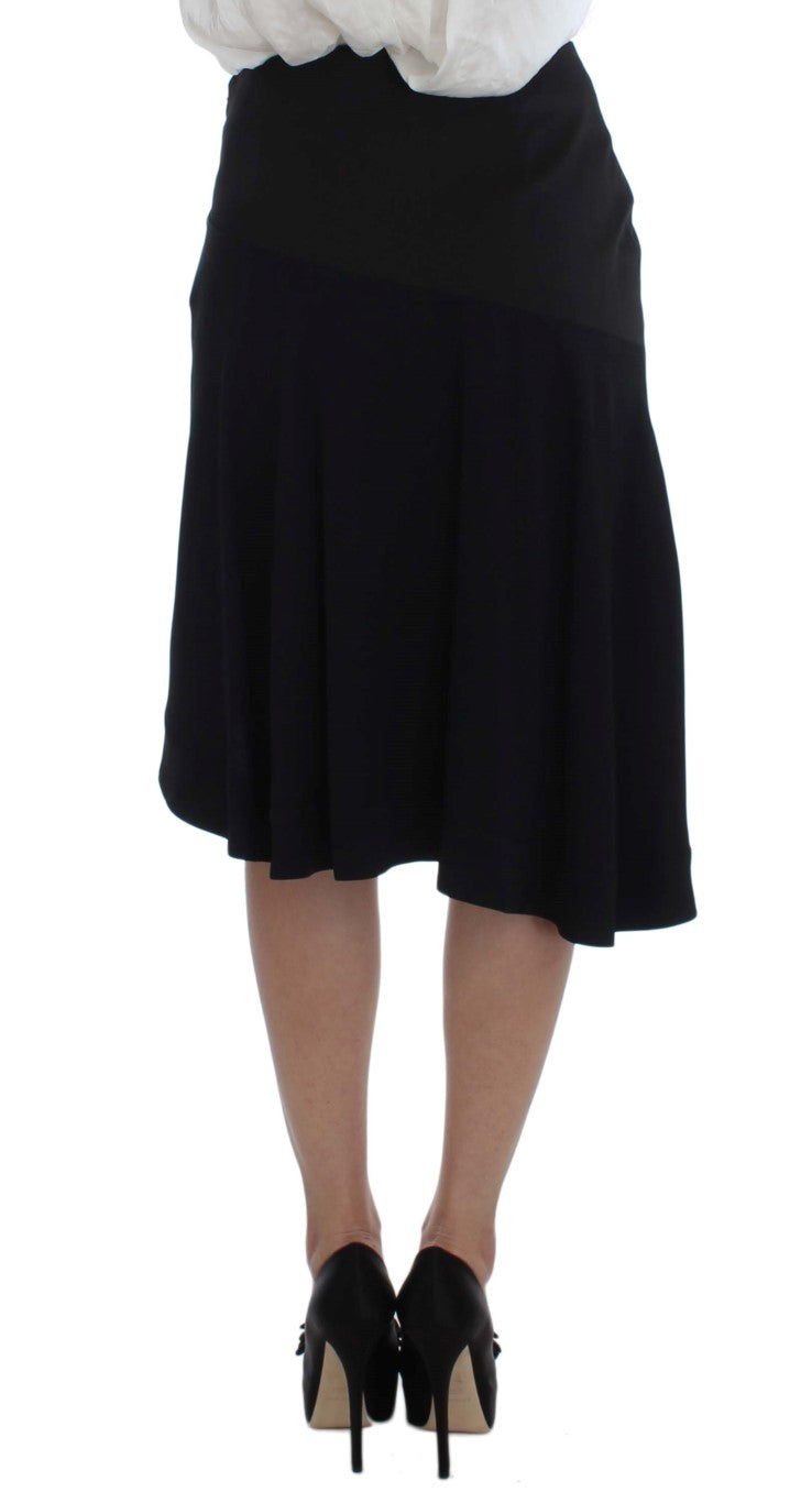 Exte Black Blue Two Piece Suit Skirt & Blazer - ACCEXO