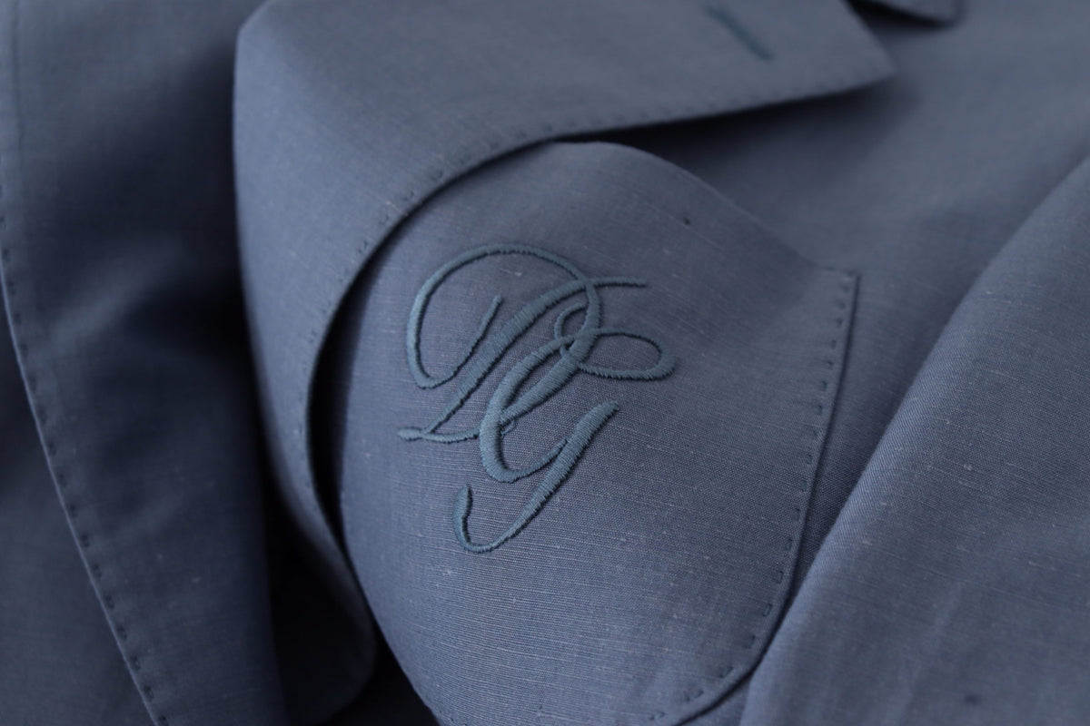 Dolce & Gabbana Blue Single Breasted Logo Blazer Jacket