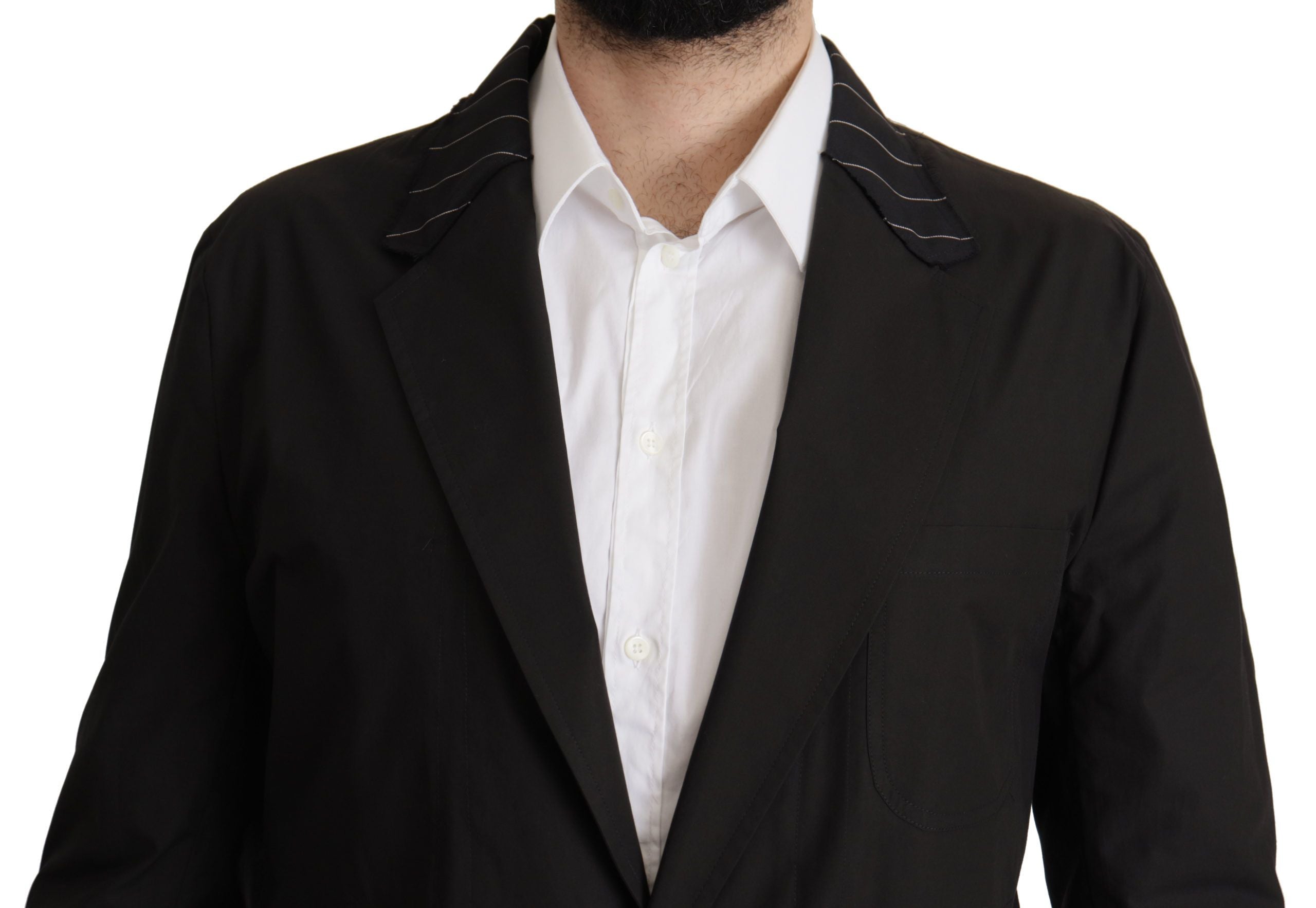Dolce & Gabbana Elegant Black Cotton-Wool Blend Blazer Jacket - ACCEXO