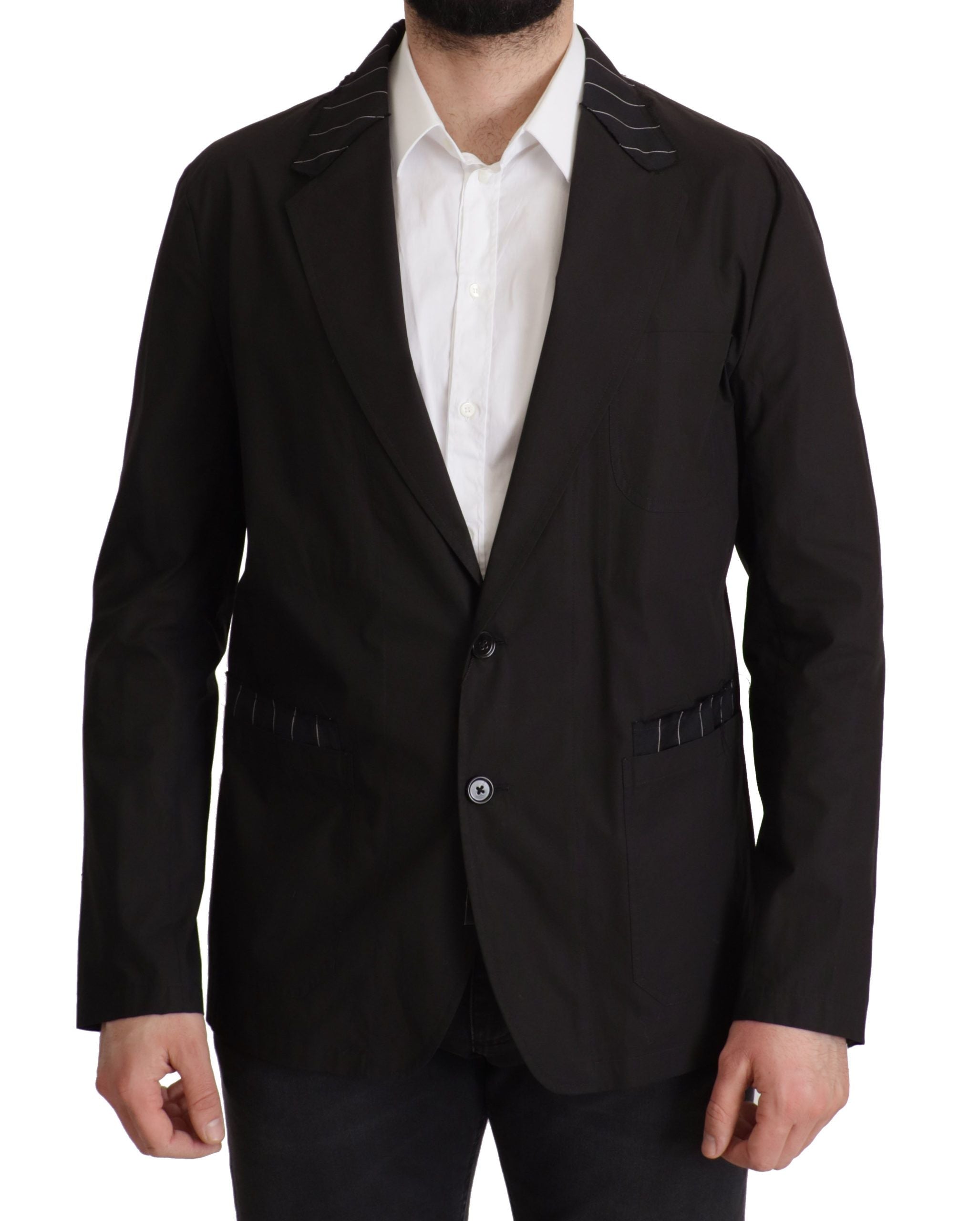 Dolce & Gabbana Elegant Black Cotton-Wool Blend Blazer Jacket - ACCEXO Main image