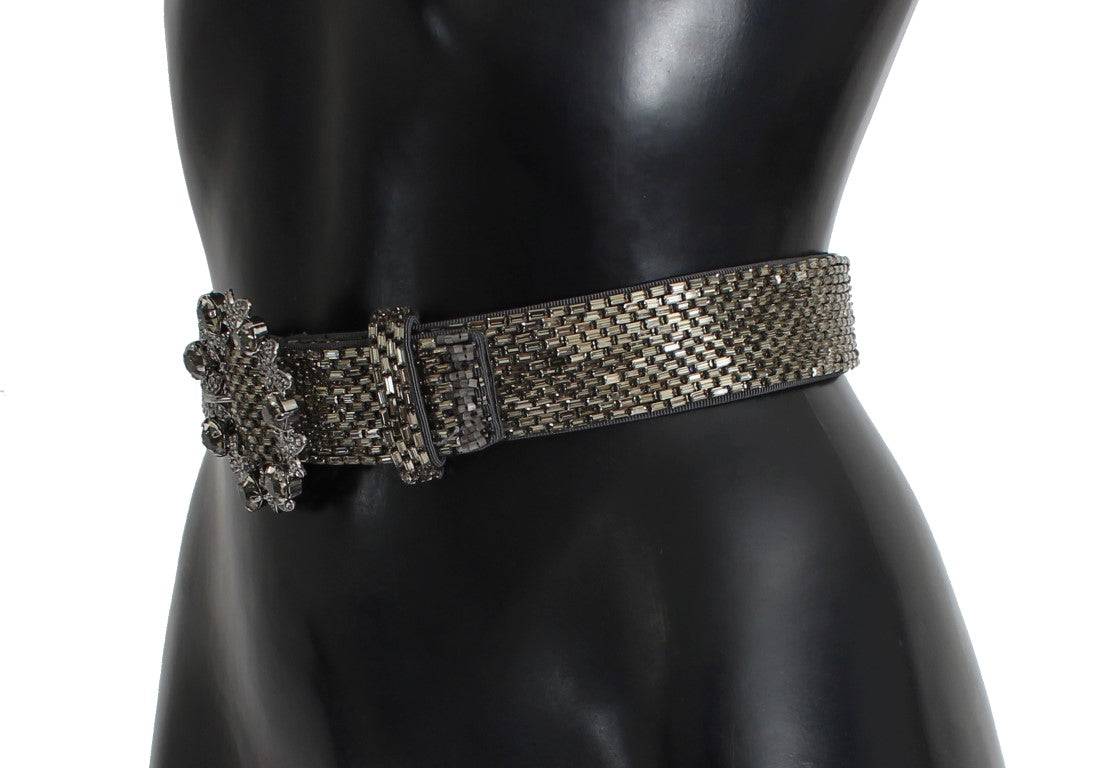 Dolce & Gabbana Embellished Sequined Wide Waist Belt - ACCEXO