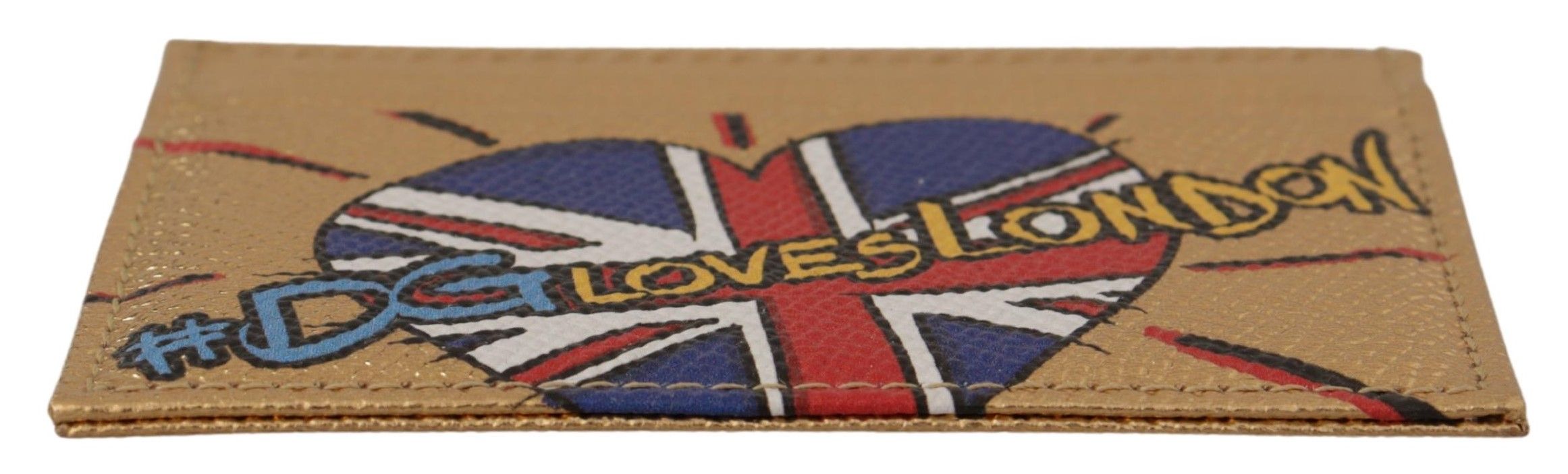 Dolce & Gabbana Elegant Gold Leather Cardholder - ACCEXO