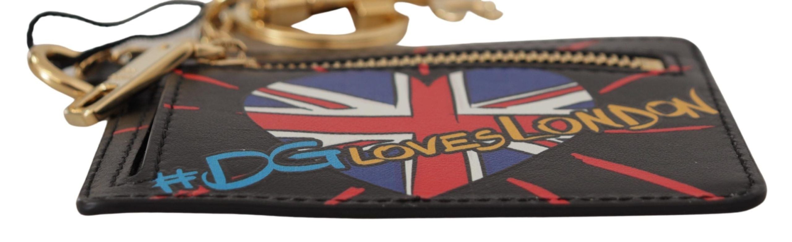 Dolce & Gabbana Elegant Leather Coin Wallet With Keyring - ACCEXO