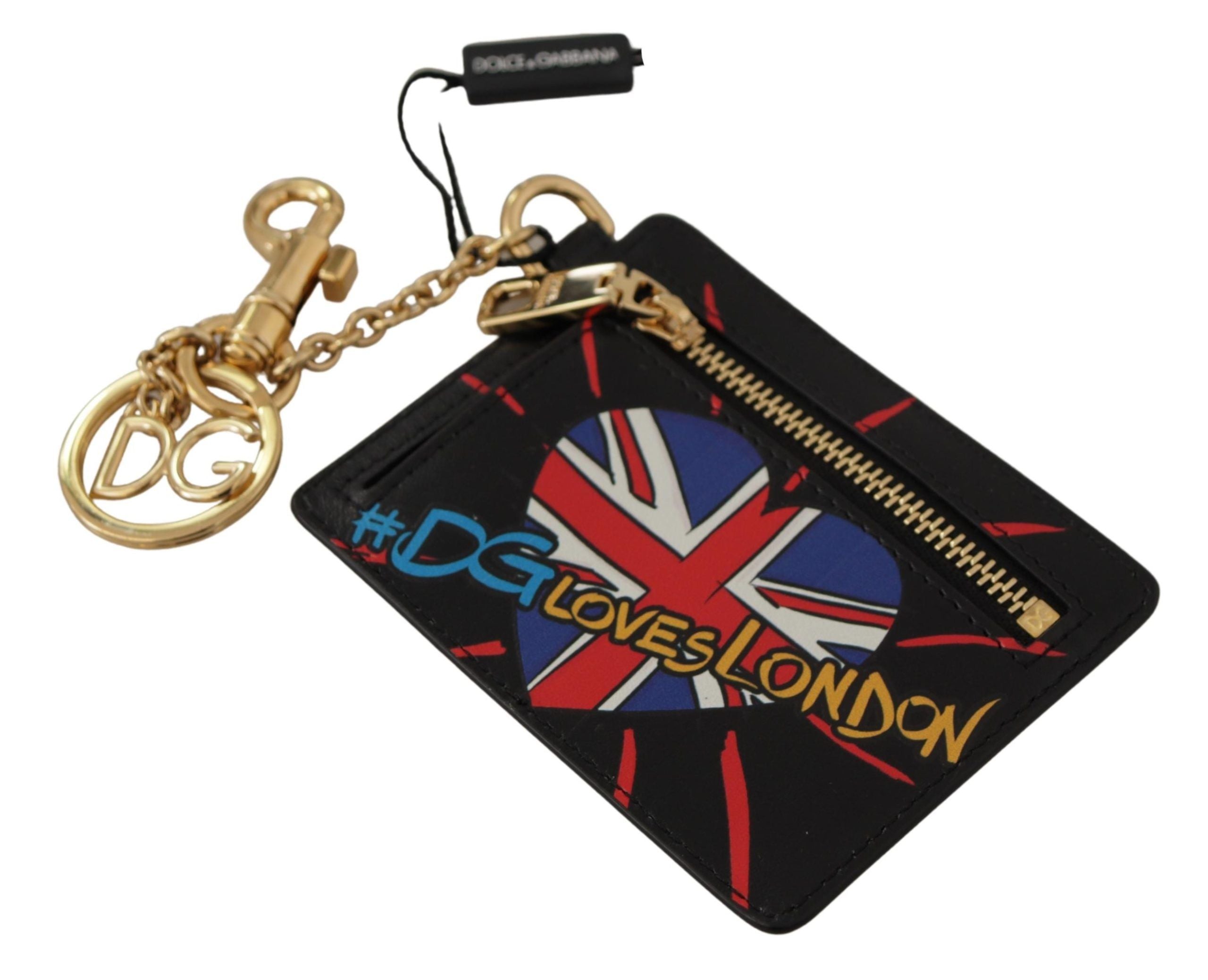 Dolce & Gabbana Elegant Leather Coin Wallet With Keyring - ACCEXO