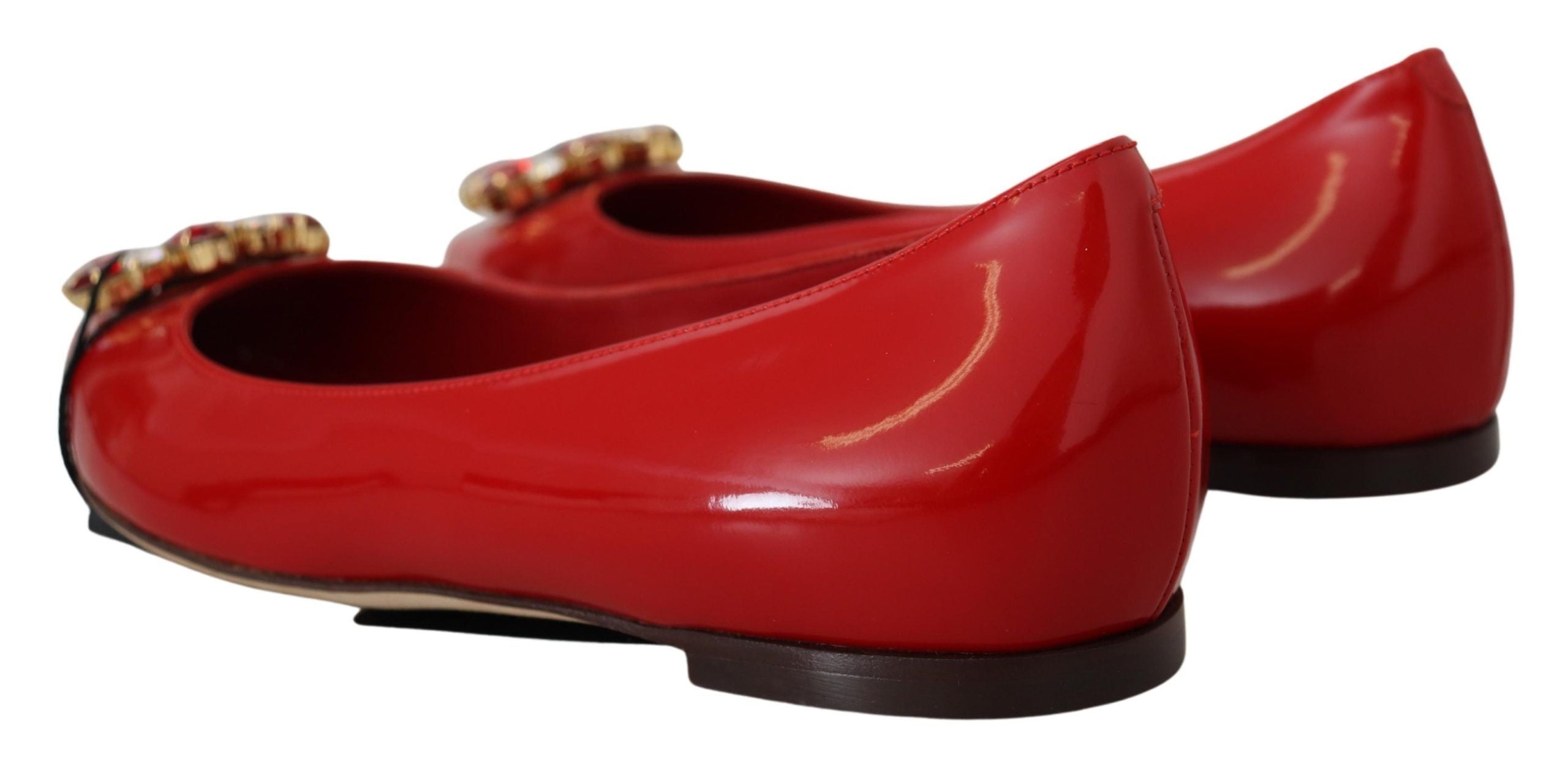 Dolce & Gabbana Red Suede Crystal Loafers - Exquisite Elegance - ACCEXO