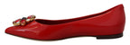 Dolce & Gabbana Red Suede Crystal Loafers - Exquisite Elegance - ACCEXO