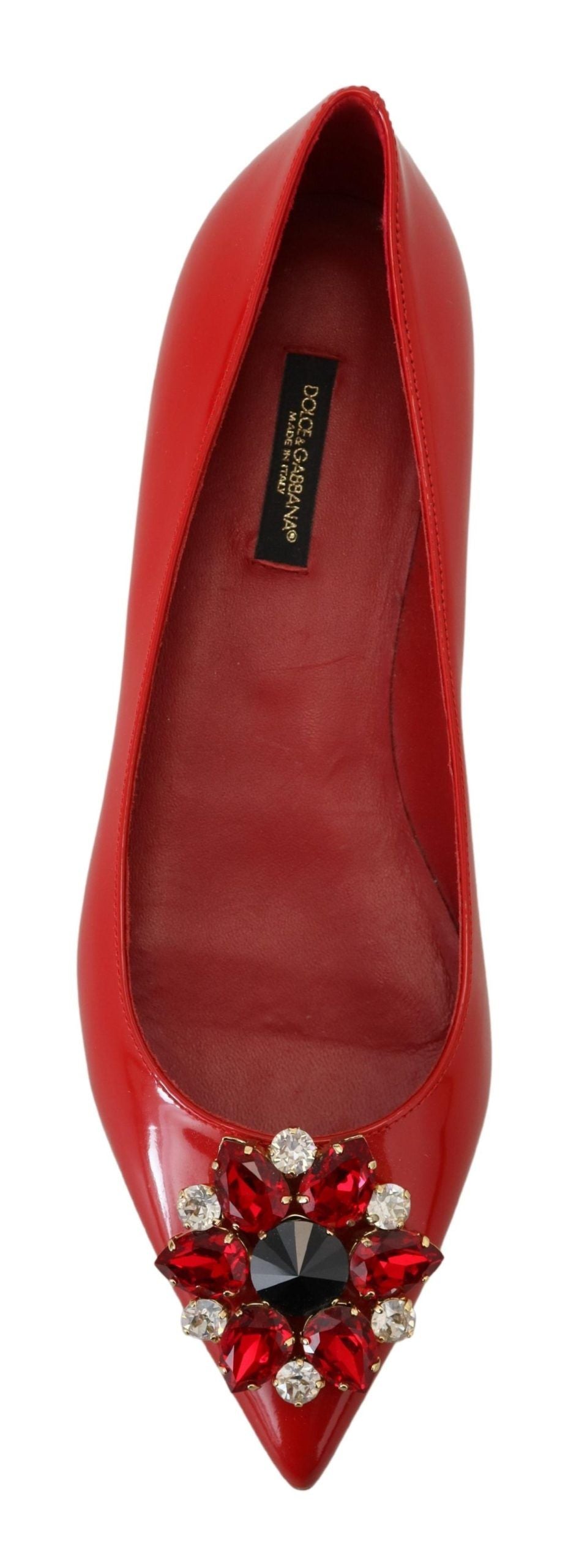 Dolce & Gabbana Red Suede Crystal Loafers - Exquisite Elegance - ACCEXO