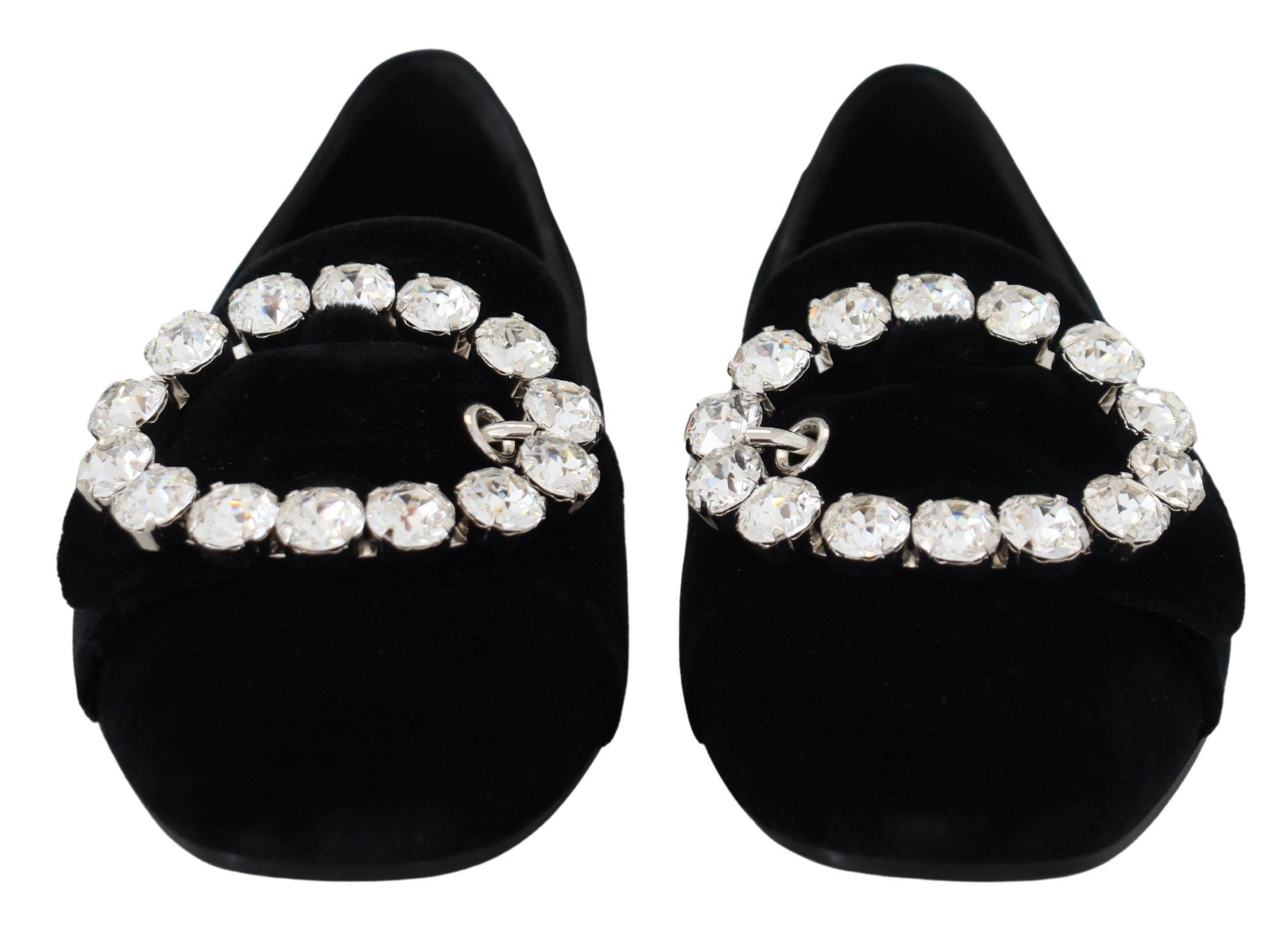 Dolce & Gabbana Chic Velvet Crystal-Embellished Loafers - ACCEXO
