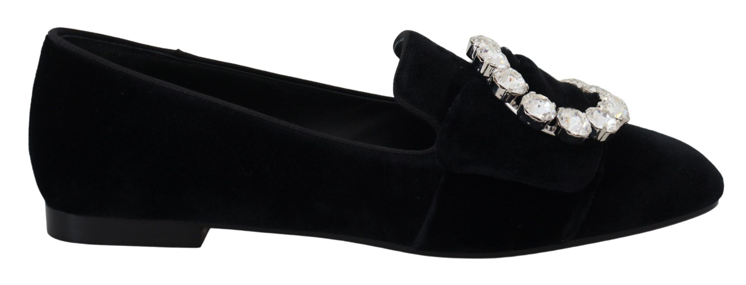 Dolce & Gabbana Chic Velvet Crystal-Embellished Loafers - ACCEXO Main image