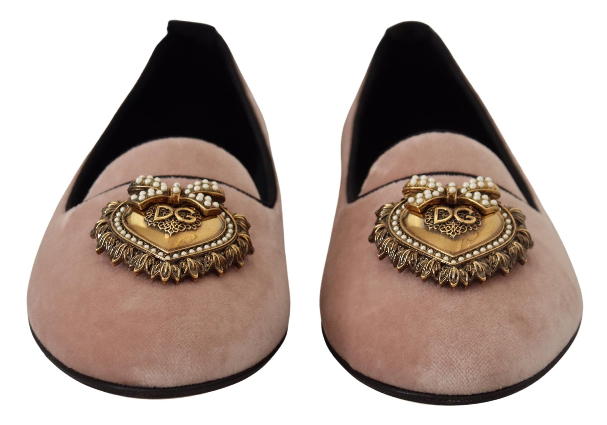 Dolce & Gabbana Elegant Pink Velvet Devotion Loafers - ACCEXO