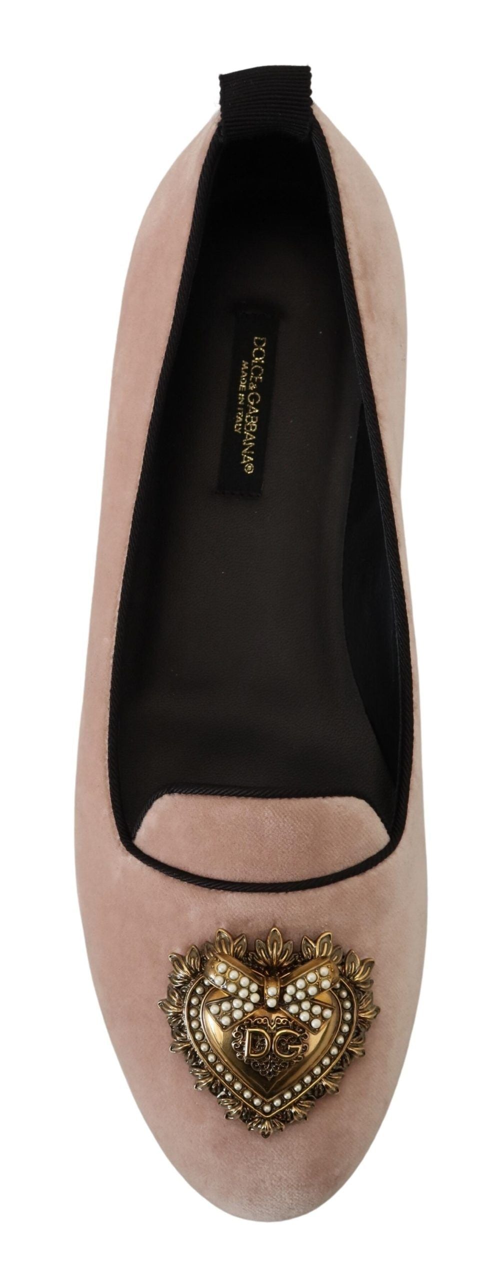 Dolce & Gabbana Elegant Pink Velvet Devotion Loafers - ACCEXO