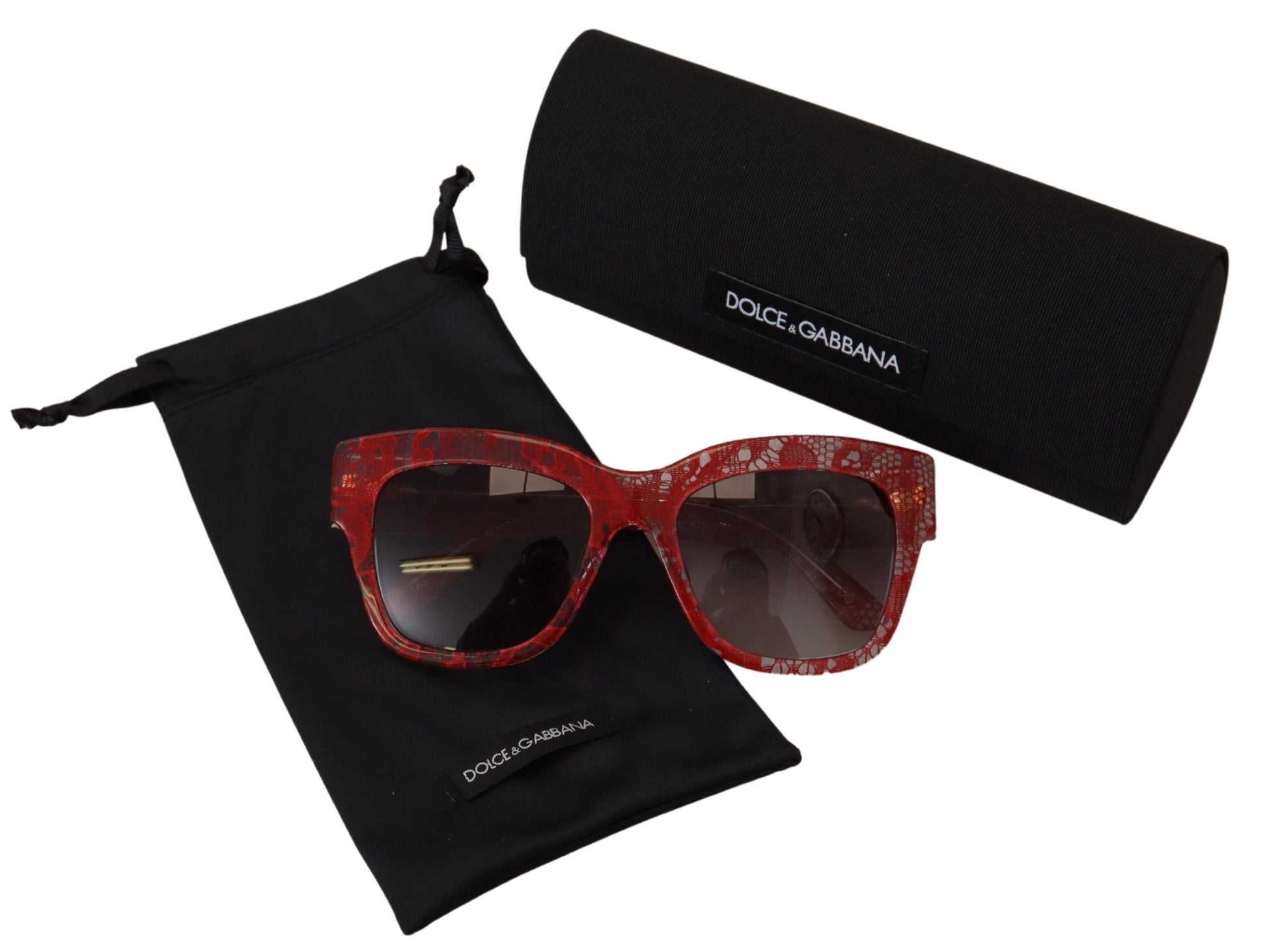 Dolce & Gabbana Sicilian Lace Accented Designer Sunglasses - ACCEXO
