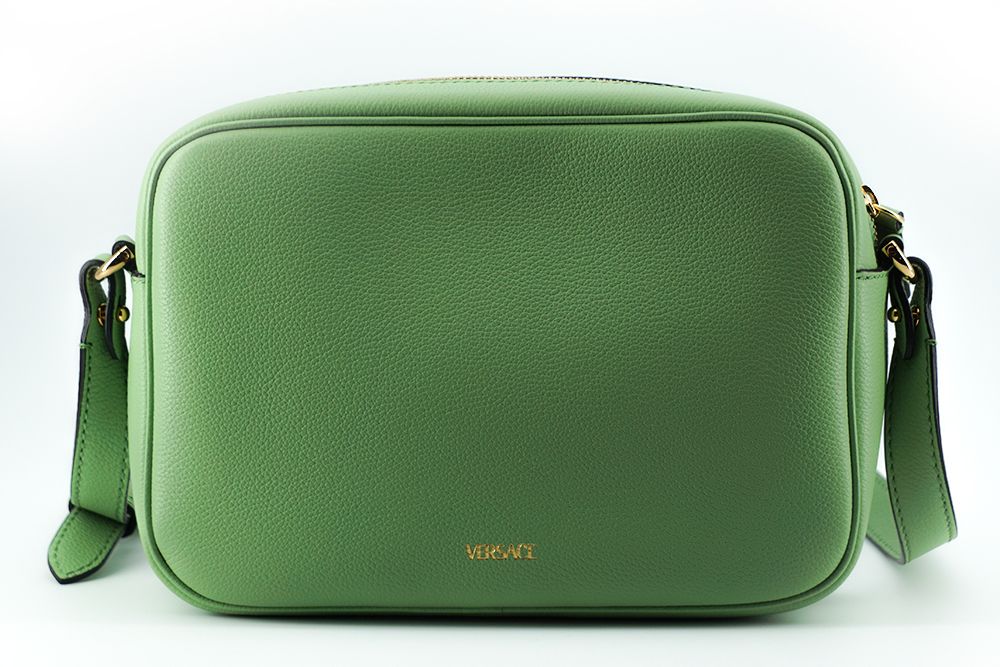 Versace Elegant Mint Green Leather Camera Case Bag - ACCEXO