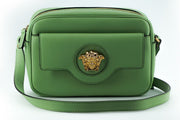 Versace Elegant Mint Green Leather Camera Case Bag - ACCEXO